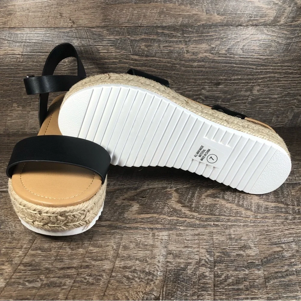 Open Toe Buckle Ankle Strap Espadrille (CLIP-S)